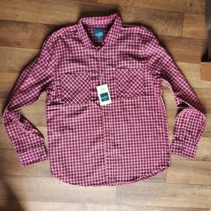 Bruno Milano Original Supersoft Red Plaid Button Down Flannel Shirt Size…